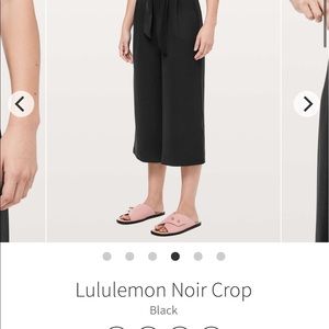 Lululemon Black Noir Crop Pant Size 10 EUC